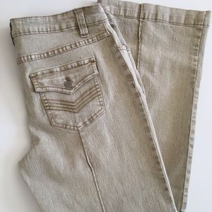 Soft Surroundings stretch tan jeans